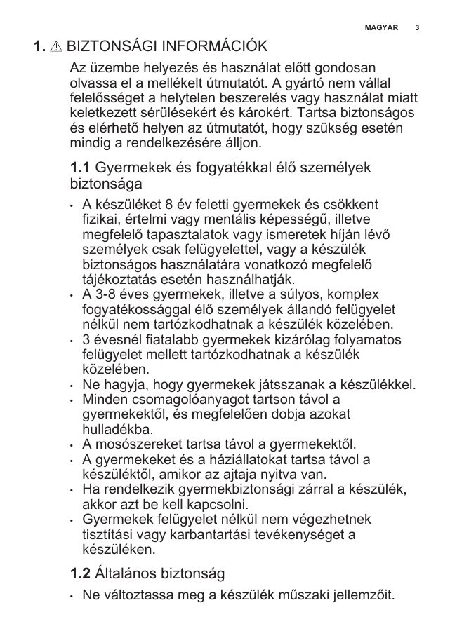A(z) Electrolux EW6T3262H eredeti dokumentumának 3. oldala