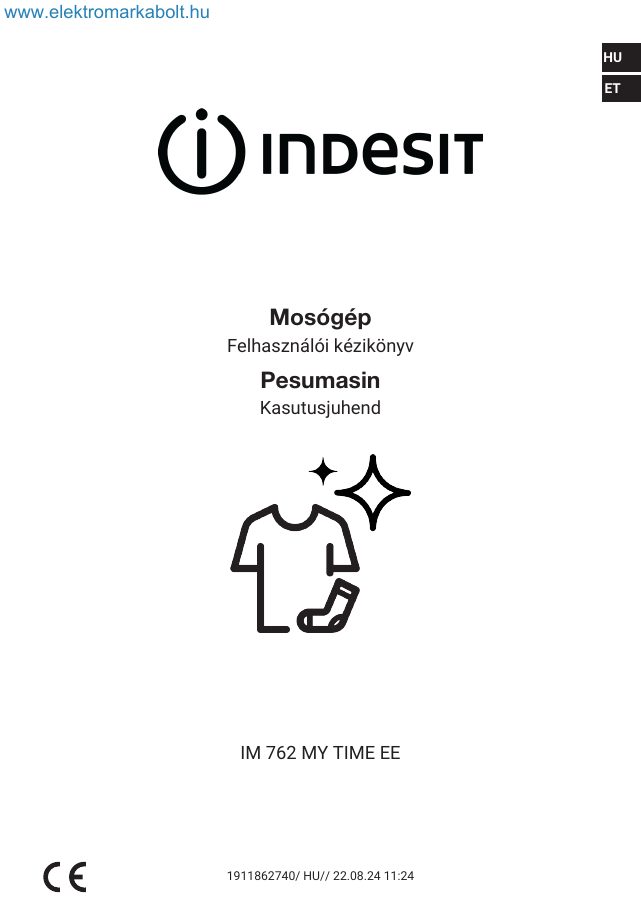 A(z) Indesit IM 762 MY TIME EE eredeti dokumentumának 1. oldala