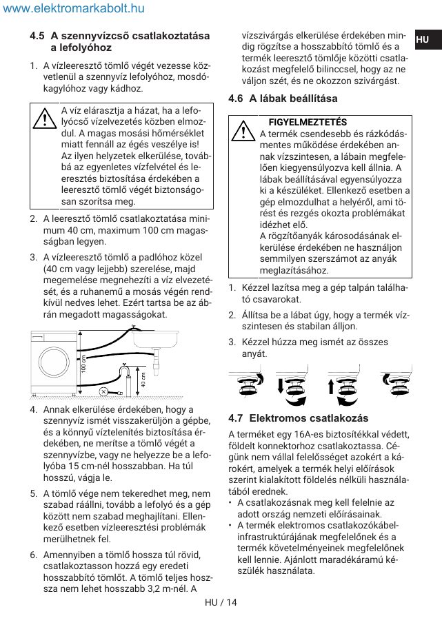 A(z) Indesit IM 762 MY TIME EE eredeti dokumentumának 14. oldala