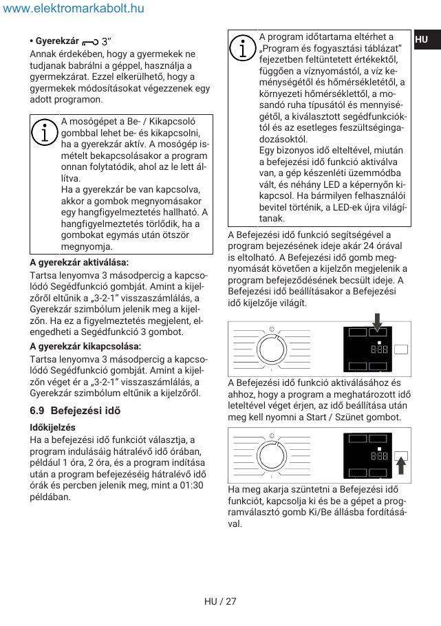 A(z) Indesit IM 762 MY TIME EE eredeti dokumentumának 27. oldala