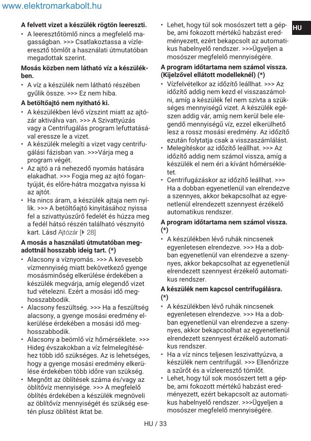 A(z) Indesit IM 762 MY TIME EE eredeti dokumentumának 33. oldala
